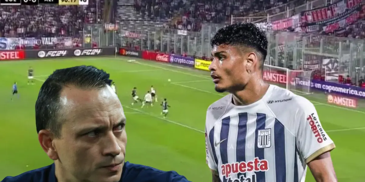 Alejandro Restrepo se molestó con De Santis por el gol fallado. (Foto: Alianza LIma)