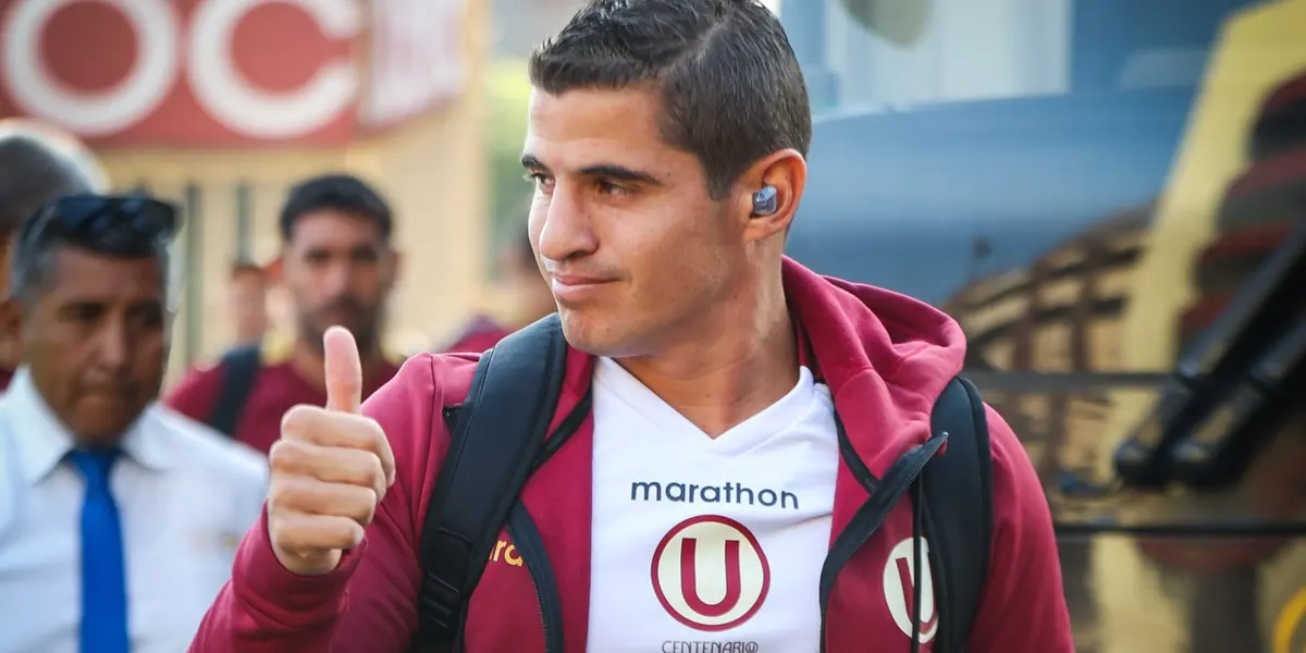 Aldo Corzo levantando el dedo (Foto: Universitario de Deportes)