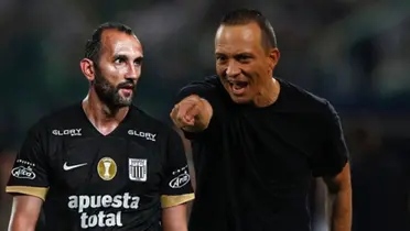 Alejandro Restrepo y Hernán Barcos en Alianza Lima. / Foto: Alianza Lima.