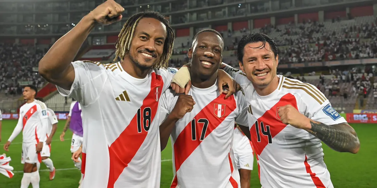 André Carrillo, Luis Advíncula y Gianluca Lapadula (Foto: Selección Peruana).