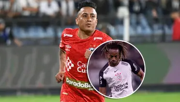 André Carrillo y Christian Cueva (Foto: Corinthians y Cienciano).