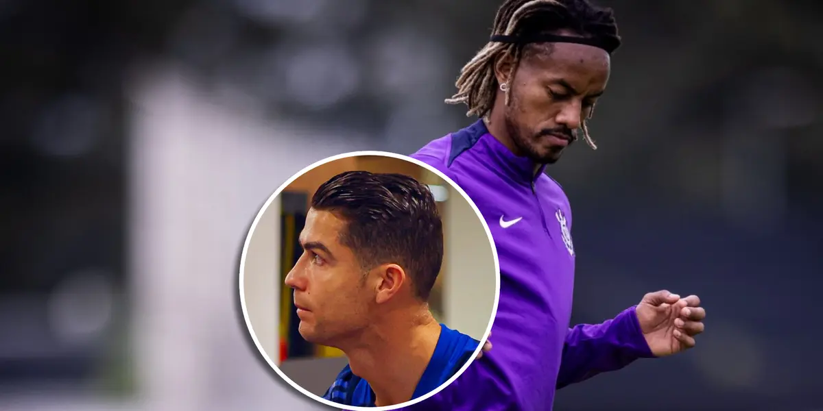 André Carrillo y Cristiano Ronaldo (Foto: Al Nassr y Corinthians).