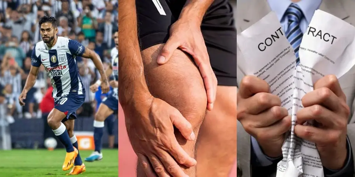 Andrés Andrade de Alianza Lima volvió a recaer en una lesió que lo mantendrá alejado de las canchas.