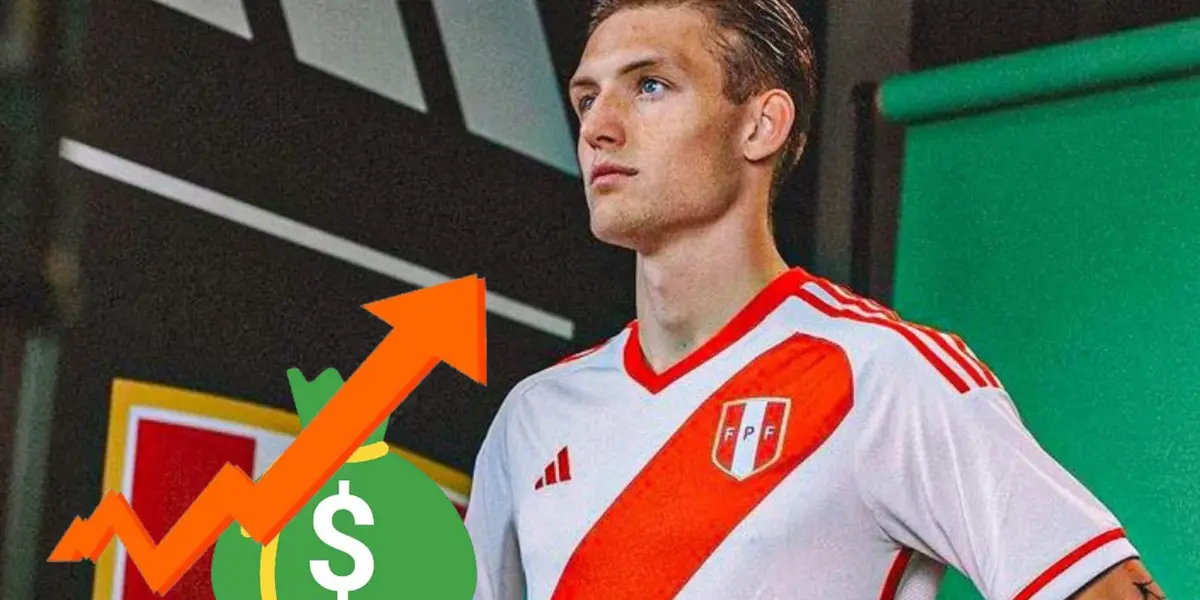 Así evolucionó la cotización de Oliver Sonne / Foto: Selección Peruana