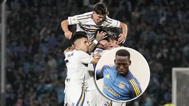 Boca Juniors celebrando y Luis Advíncula (Foto: Boca Juniors).