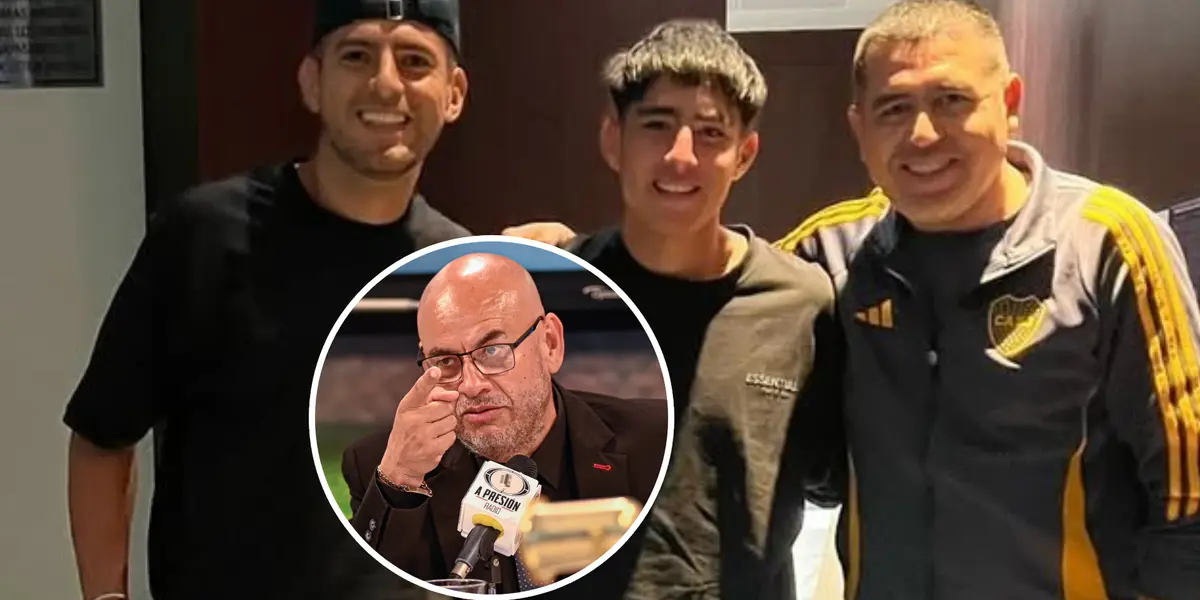 Carlos Zambrano, Juan Román Riquelme y Mr Peet (Foto: X)