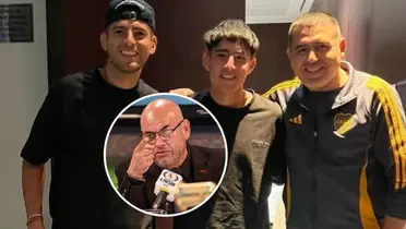 Carlos Zambrano, Juan Román Riquelme y Mr Peet (Foto: X)