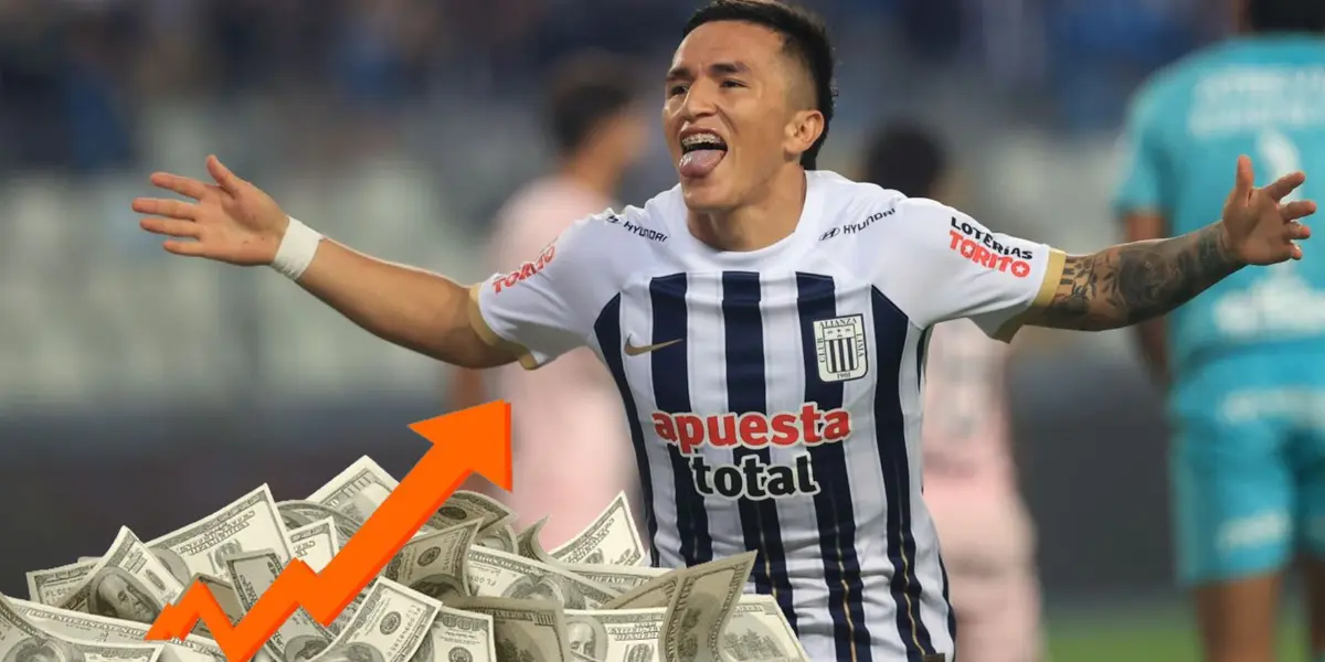 Cristian Neira celebrando su primer gol con Alianza Lima. (Foto: Andina)