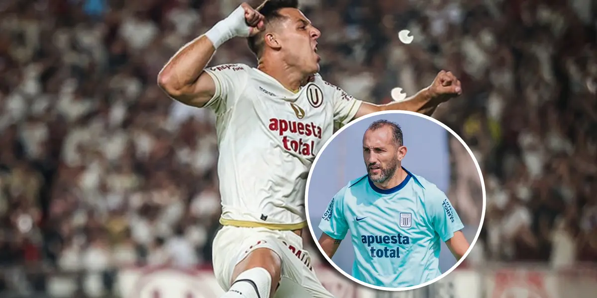 Diego Churín y Hernán Barcos (Foto: Alianza Lima y Universitario).