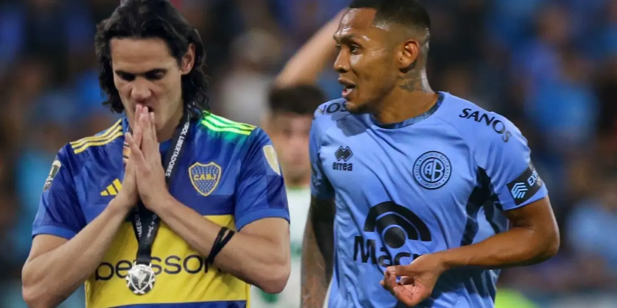 Edinson Cavani y Bryan Reyna en Argentina / Foto: Belgrano