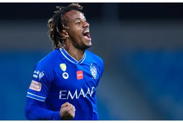 El delantero incaico volvió a ser titular en la final entre Al Hilal y Al Wehda por la Copa del Rey de Campeones.