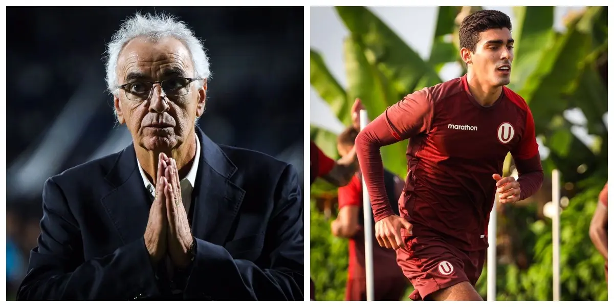 El entrenador de Universitario de Deportes brindó palabras de aliento para su volante Alfonso Barco.