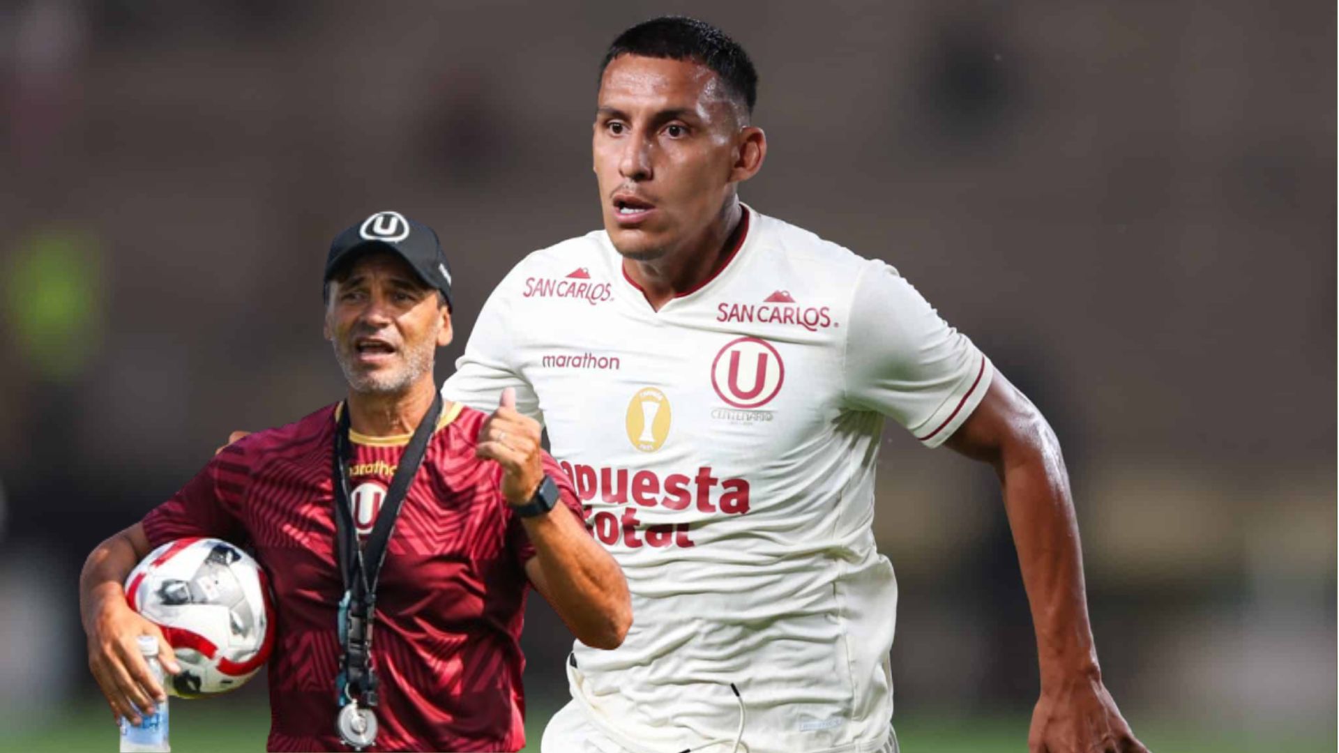 Fabián Bustos - Álex Valera (Foto: X de Universitario)