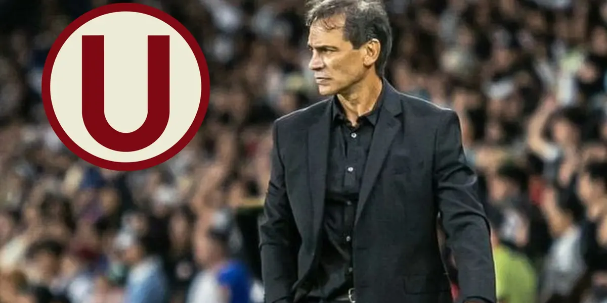 Fabián Bustos como entrenador de Universitario de Deportes.