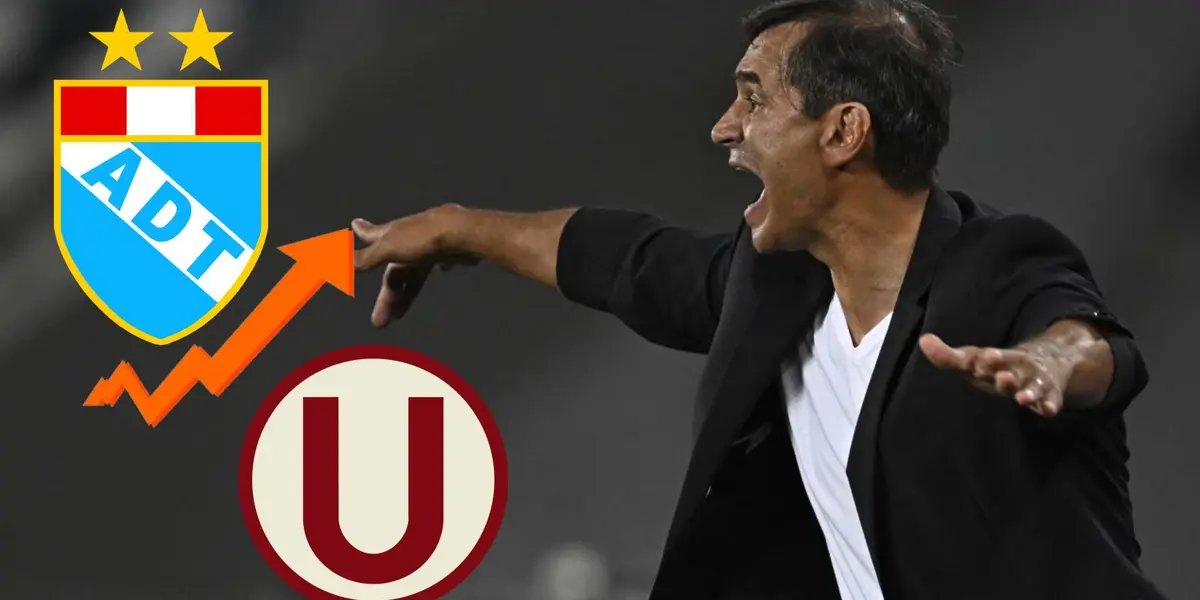 Fabián Bustos como entrenador de Universitario de Deportes. (Foto: AFP)