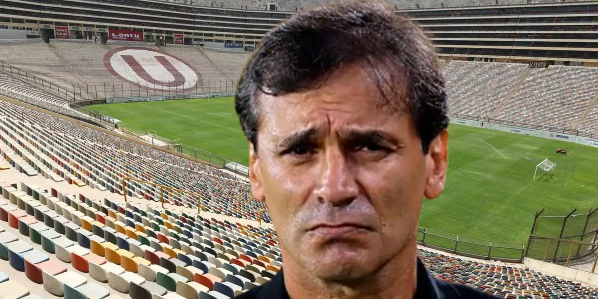 Fabián Bustos como entrenador de Universitario de Deportes. (Foto: Universitario)