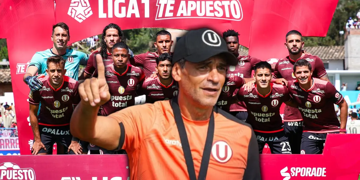 Fabián Bustos como entrenador de Universitario / Foto: Universitario