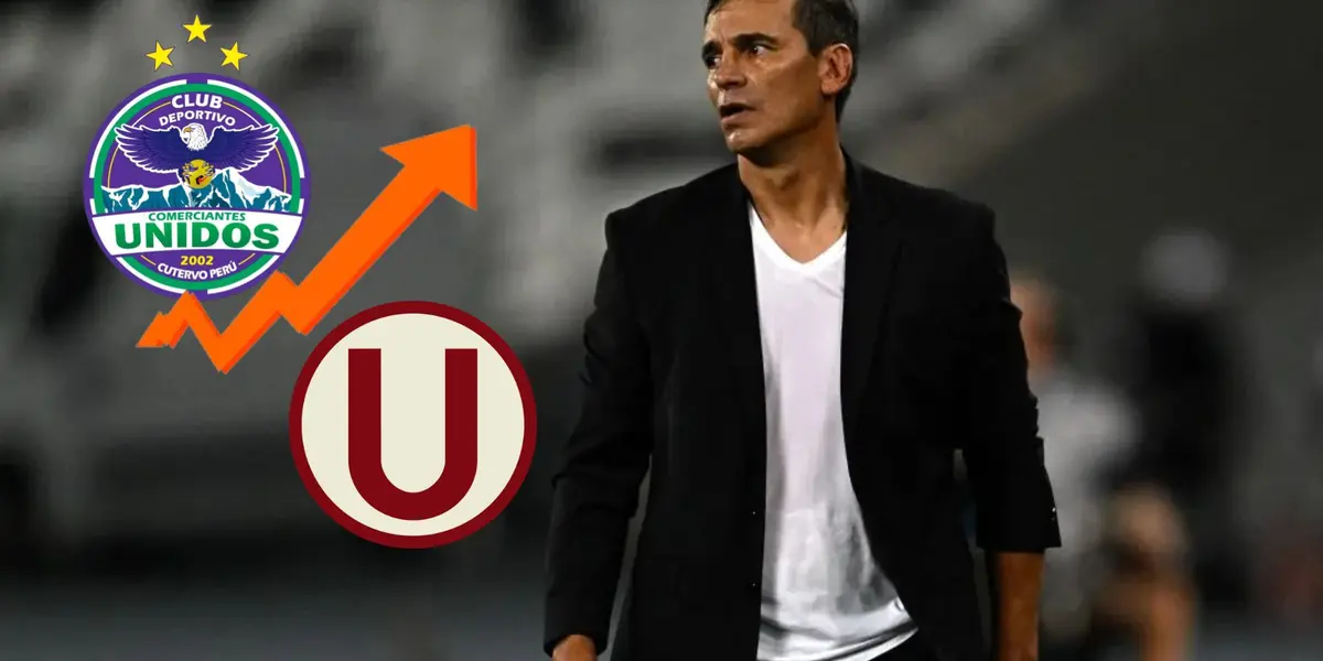 Fabián Bustos en el banquillo de Universitario de Deportes. (Foto: Universitario)