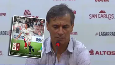 Fabián Bustos (Foto: Captura y Universitario de Deportes).