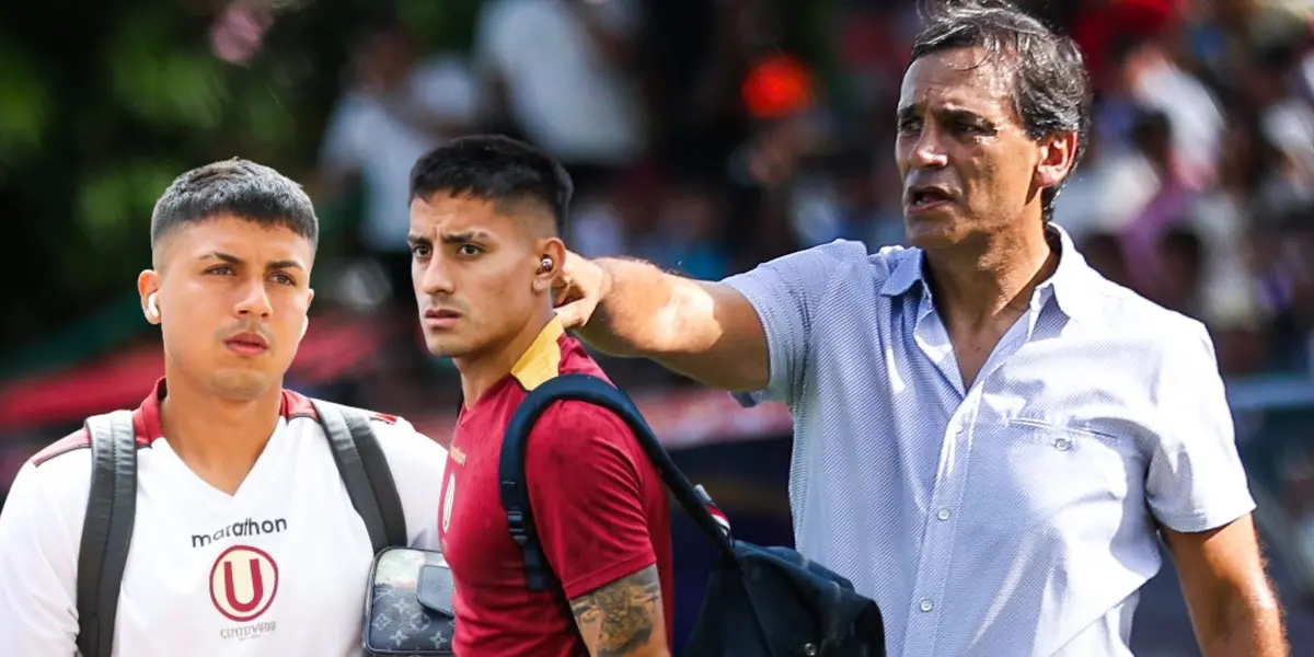 Fabián Bustos, Jorge Murrugarra y Jairo Concha en Universitario de Deportes. (Foto: Universitario)