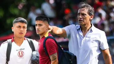 Fabián Bustos, Jorge Murrugarra y Jairo Concha en Universitario de Deportes. (Foto: Universitario)