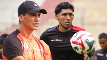 Fabián Bustos y Christofer Gonzales en Universitario de Deportes. / Fuente: Universitario.