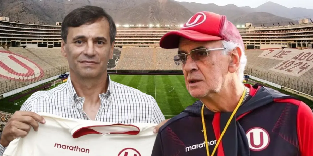 Fabián Bustos y Jorge Fossati en Universitario de Deportes / Foto: Universitario