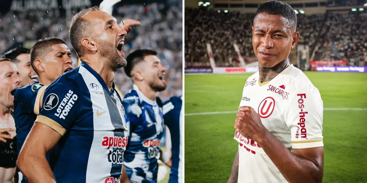 Hernán Barcos y Andy Polo (Foto: Alianza Lima y Universitario de Deportes).