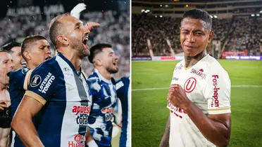 Hernán Barcos y Andy Polo (Foto: Alianza Lima y Universitario de Deportes).