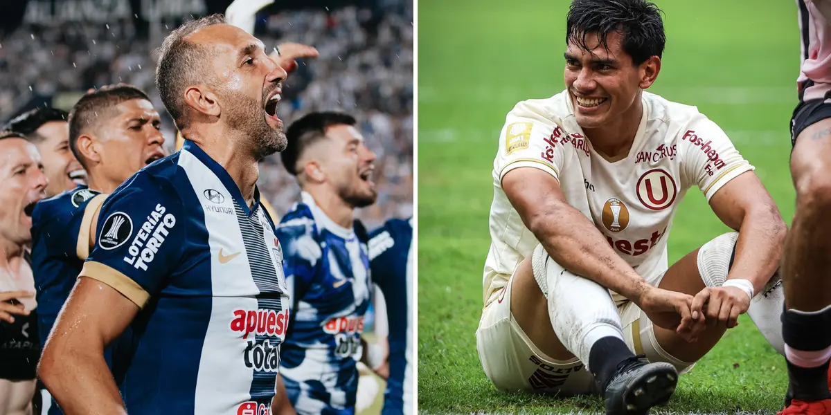 Hernán Barcos y José Rivera (Foto: Alianza Lima y Universitario Facebook).