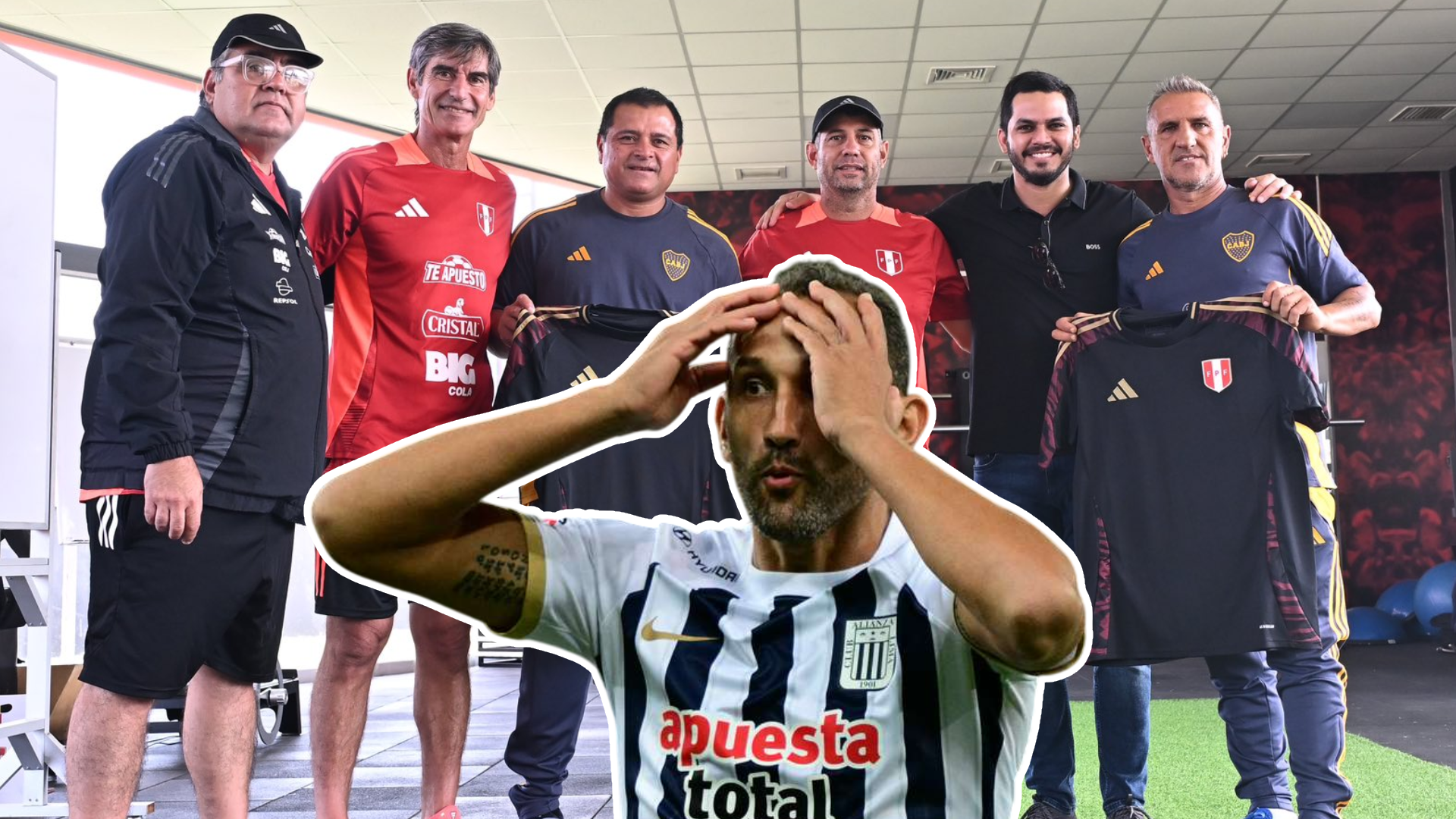 Hernán Barcos y Óscar Ibáñez (Foto: Boca Juniors)