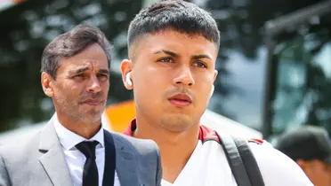 Jairo Concha y Fabián Bustos en el plantel de Universitario de Deportes. (Foto: Universitario)