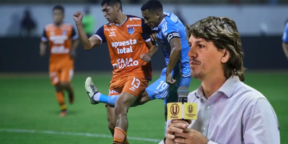 Jean Ferrari observando la jugada en donde Yoshimar Yotún se lesionó la rodilla