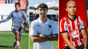 Joao Grimaldo, Franco Zanelatto y Jefferson Cáceres (Foto: Riga FC, Ofi Creta y Sheffield United).