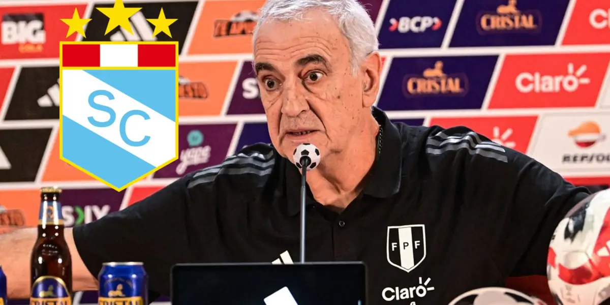 Jorge Fossati en conferencia de prensa con la Bicolor. (Foto: FPF)