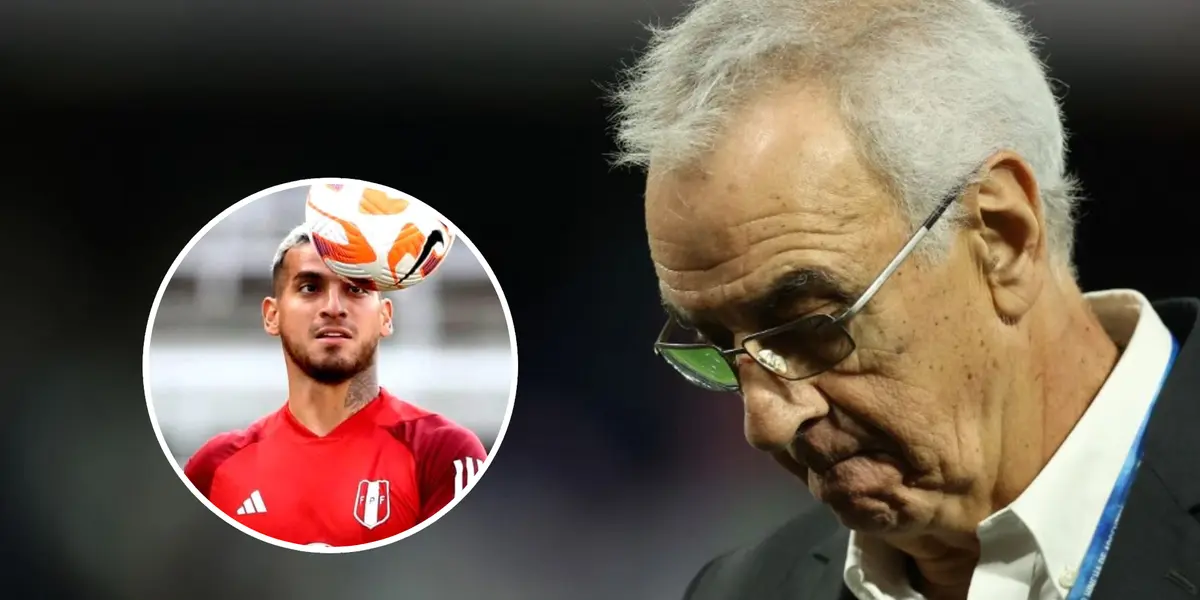 Jorge Fossati y Miguel Trauco (Foto: AFP)