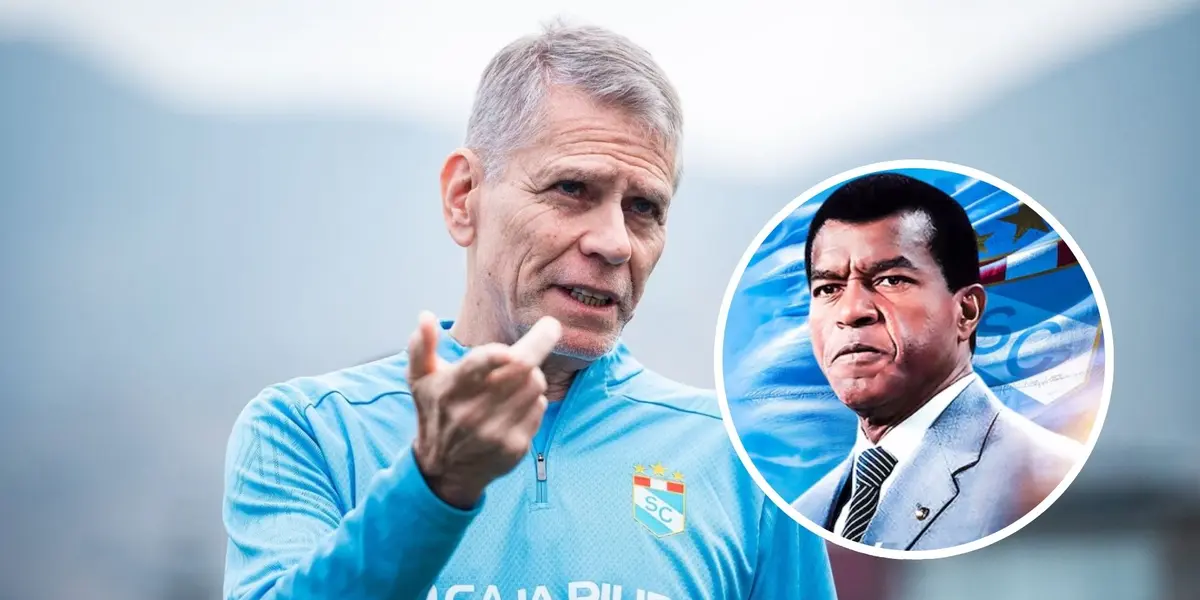 Julio César Uribe - Paulo Autuori (Foto: X de Sporting Cristal)