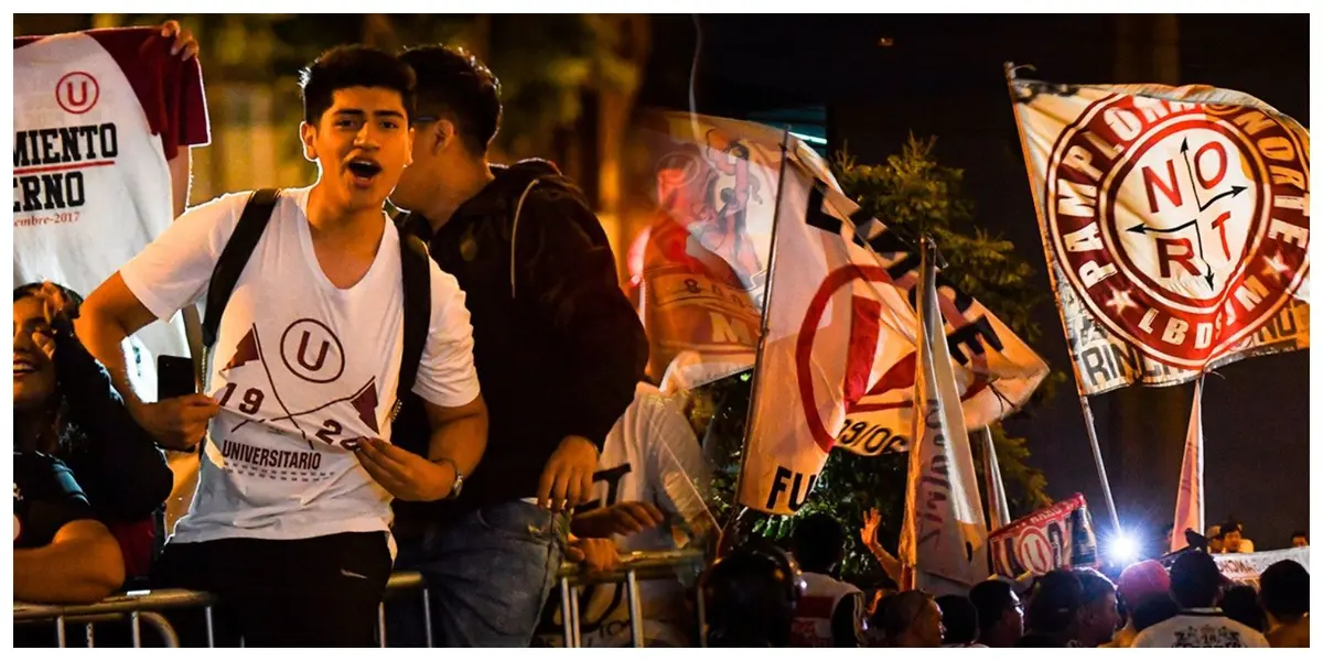 La hinchada crema se presentó en el hotel de concentración de su equipo previo al duelo contra Cienciano.