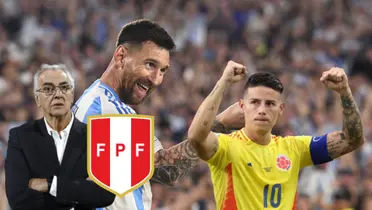 Lionel Messi - James Rodríguez - Jorge Fossati (Foto: La Bicolor)