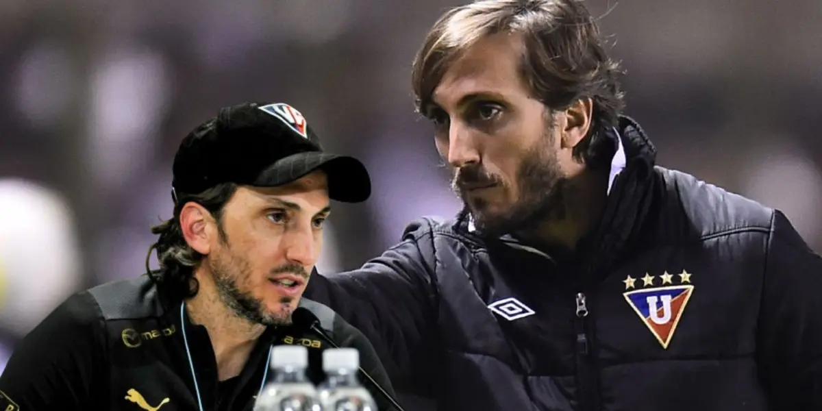 Luis Zubeldía como entrenador de LDU de Quito / Foto: LDU de Quito