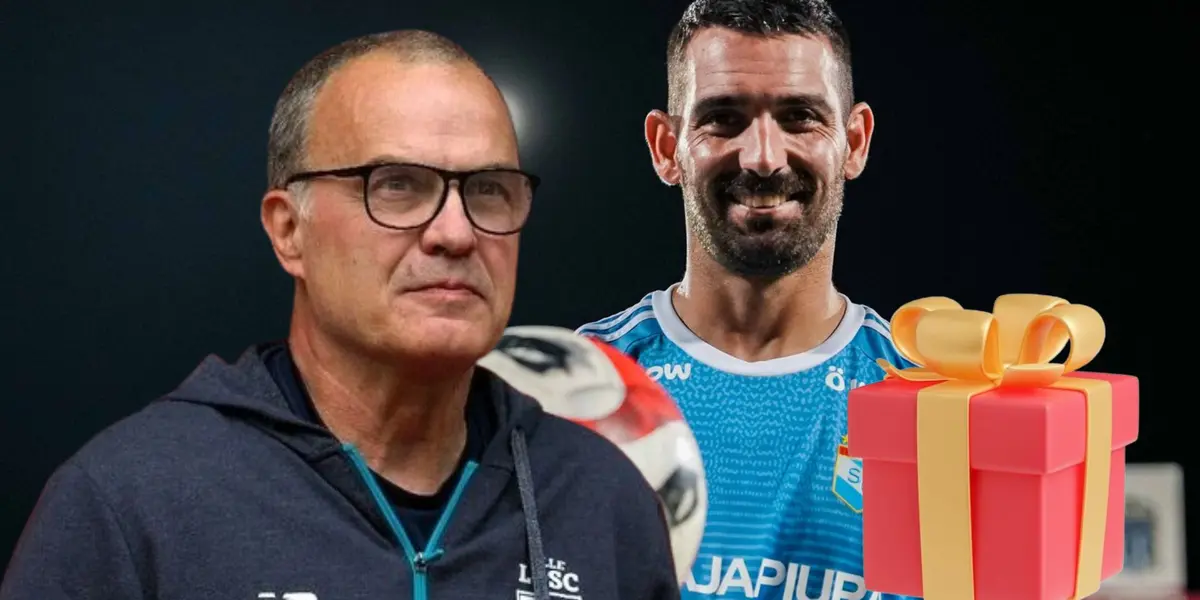 Marcelo Bielsa y Martín Cauteruccio / Foto: Sporting Cristal