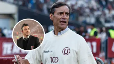 Marcelo Gallardo - Fabián Bustos (Foto: X de Universitario)