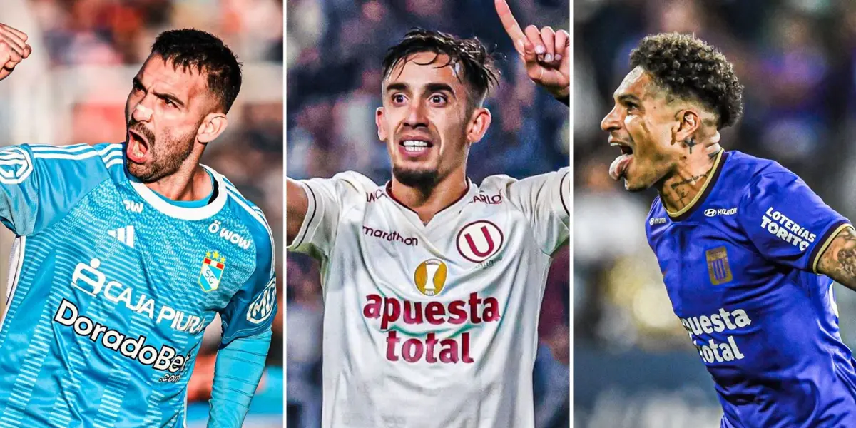 Martín Cauteruccio - Martín Pérez Guedes - Paolo Guerrero (Foto: X de Liga 1)