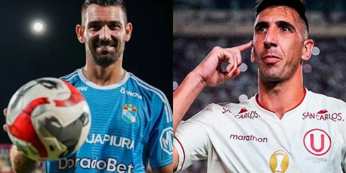 Martín Cuateruccio en Sporting Cristal y Diego Dorregaray en Universitario (Foto: U y Cristal)