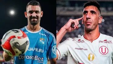 Martín Cuateruccio en Sporting Cristal y Diego Dorregaray en Universitario (Foto: U y Cristal)