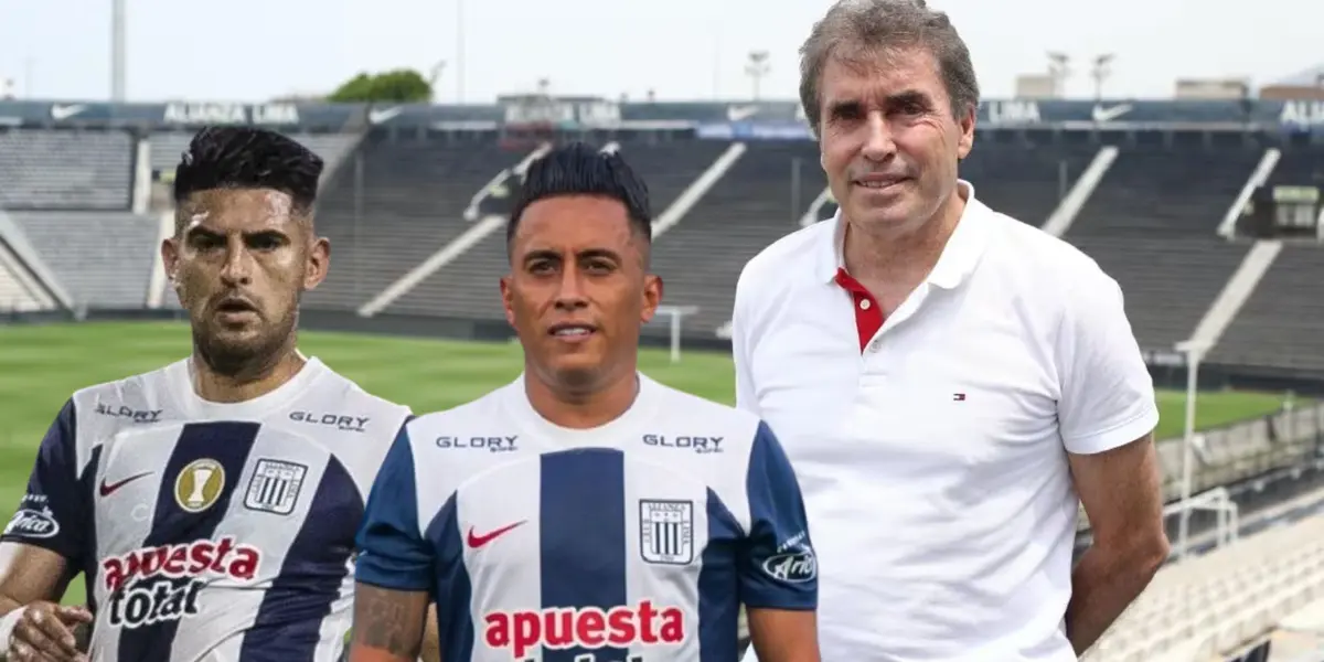 Néstor Bonillo, Christian Cueva y Carlos Zambrano en Alianza Lima.