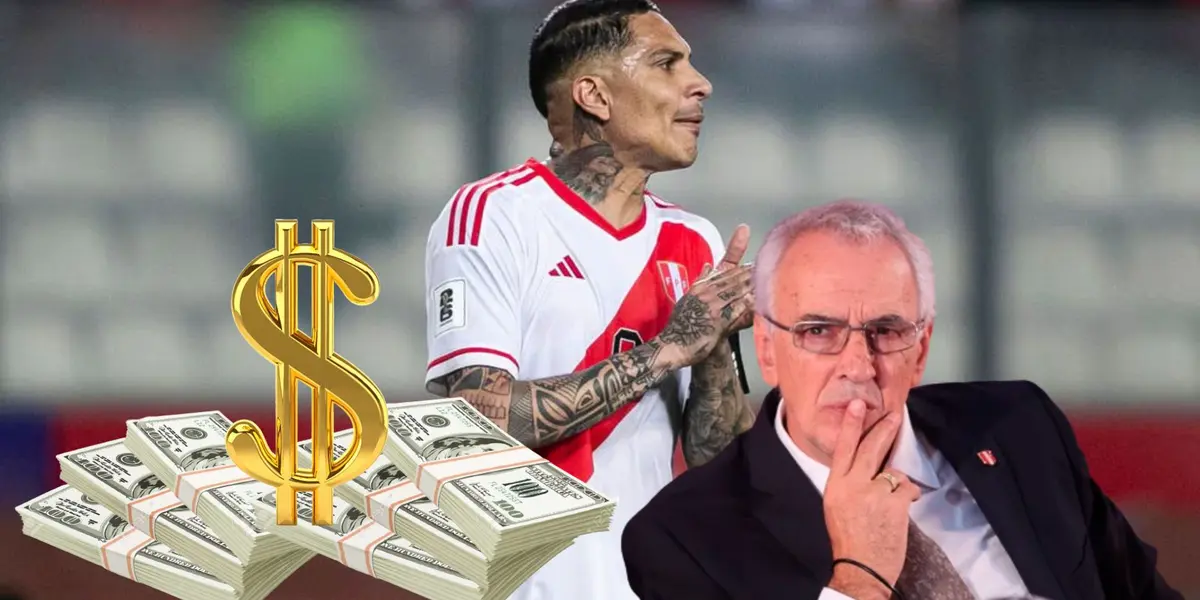 Paolo Guerrero vistiendo la camiseta bicolor y Jorge Fossati pensativo