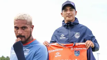 Paolo Guerrero y Chicho Salas en la Univerisdad César Vallejo. (Foto: UCV)