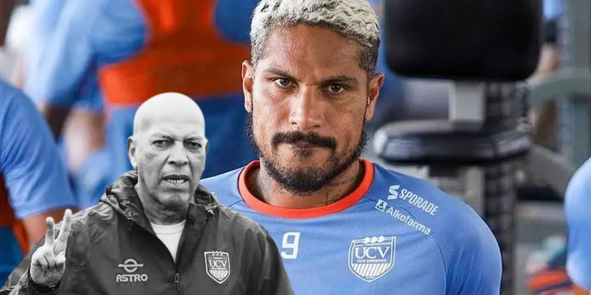 Paolo Guerrero y Roberto Mosquera en la UCV / Foto: UCV