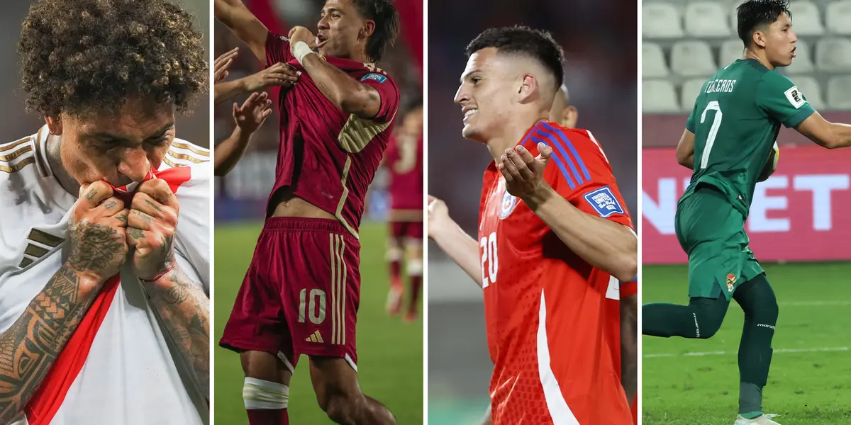 Perú, Venezuela, Chile y Bolivia (Foto: Selección Peruana, Venezuela, Chile y Conmebol).